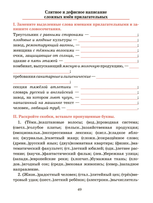 Русский язык. Тренажёр по орфографии и пунктуации. 6 класс