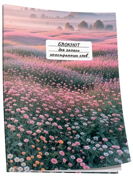Блокнот для записи иностранных слов Цветы