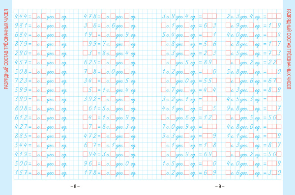 Математика. Развивающий тренажёр. 4 класс