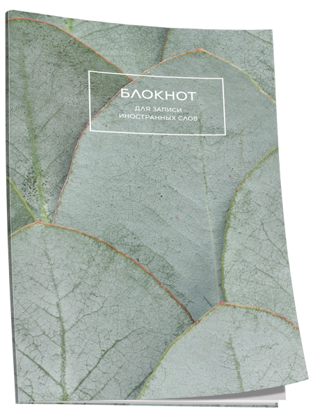 Блокнот для записи иностранных слов Листья